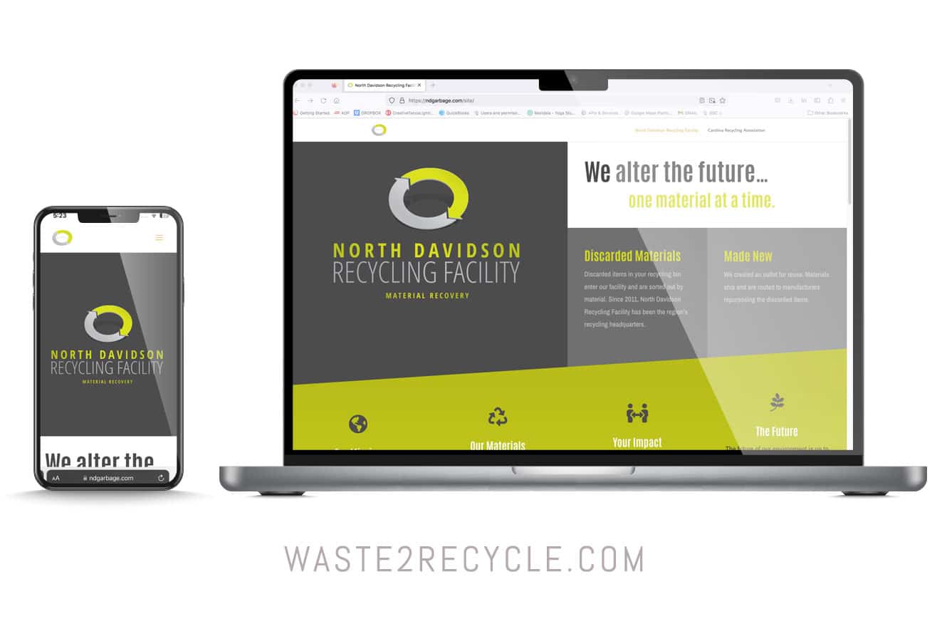 North Davidson Recycling Facility Website Design by KLICKdesign