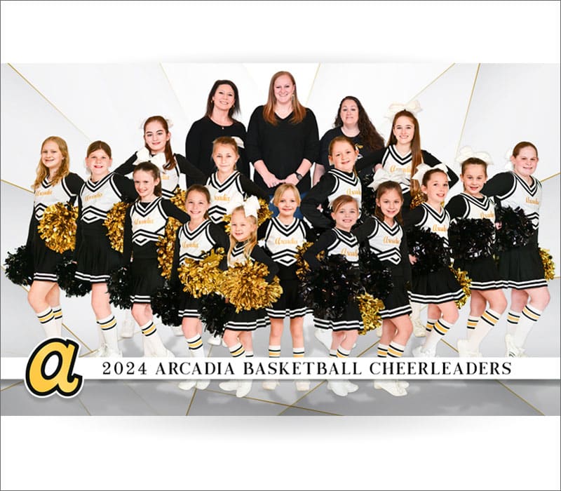 Arcadia Cheerleaders Basketball 2024